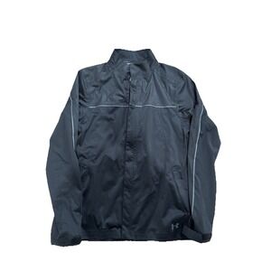 Under Armour Storm Jacket Black Full Zip Water Resistant Windbreaker Size Small